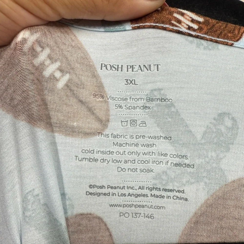 NWT Posh Peanut Long Sleeve Field Day Football Pajama Set Size 3XL